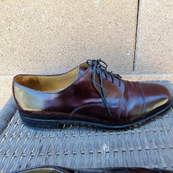 Cole Haan Lexington Men's Burgundy Cap Toe Derby Dress Shoes‎ Size 10.5 - Picture 6 of 10